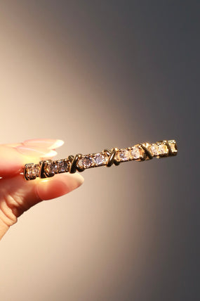 14K Real Gold Plated Diamond Cross Bracelet