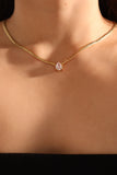 18K Gold Stainless Steel Water Droplets Chain Necklace