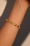 20K Real Gold Plated Diamond Flower Bracelet