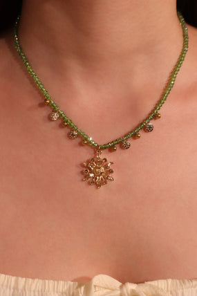 14K Real Gold Plated Sun Garden Necklace