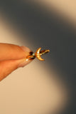 18K Real Gold Plated Diamond Moon Ring