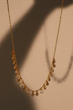 18K Real Gold Plated Multi Diamond Round Beads Necklace