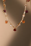 14K Real Gold Plated Color Gemstones Necklace (Pre-order)
