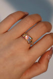 18K Real Gold Plated Moonstone Ring