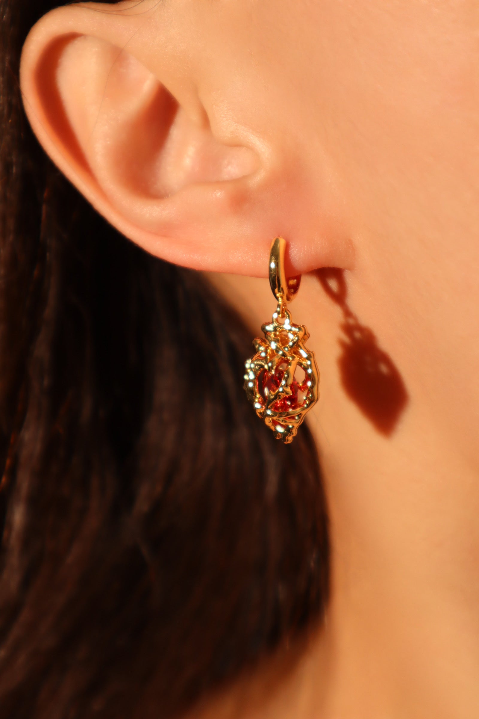 18K Gold Stainless Steel Heart Earrings Cutethingscommin 18k-gold-stainless-steel-heart-earrings-cutethingscommin