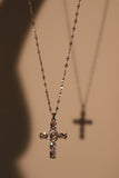 Stainless Steel Diamond Cross Necklace