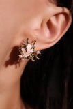 18K Real Gold Plated Pink Shell Earrings