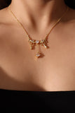18K Real Gold Plated Diamond Teardrop Necklace