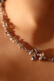 Platinum Plated Multi Diamond Cross Necklace