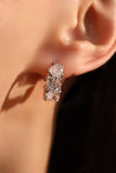 Diamond Heart Hoop Earrings