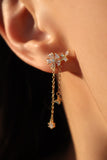 18K Gold Vermeil Diamond Flake Dangle Earrings