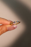 18K Real Gold Plated Gradient Sapphire Ring
