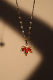 18K Gold Stainless Steel Maple Leaves Necklace