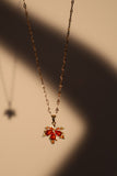 18K Gold Stainless Steel Maple Leaves Necklace