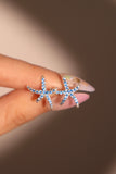 Blue Gem Starfish Earrings
