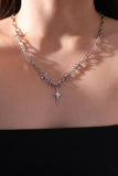 Platinum Plated Multi Knot Star Necklace