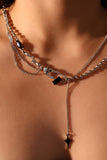 Black Gem Star Dangle Necklace