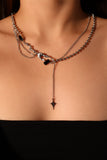 Black Gem Star Dangle Necklace