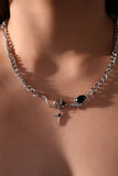 Black Gem Star Necklace