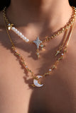 18K Real Gold Plated Stellar Pearl Radiance Necklace