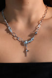 Palladium White Gold Plated Opal Star Necklace