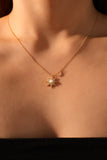 18K Gold Vermeil White Opal Sun Necklace