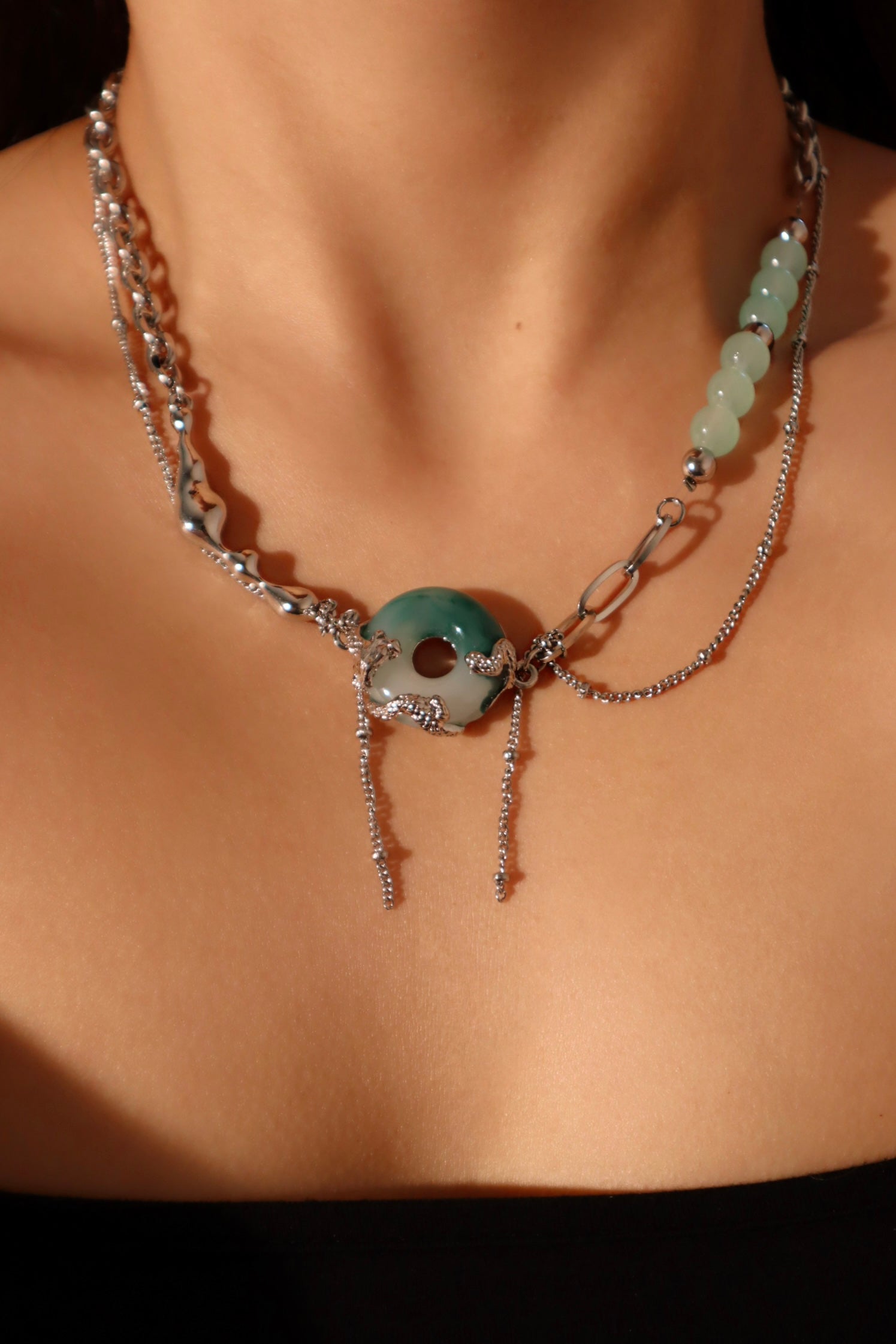 Jade Dragon Chain Necklace
