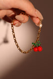 18K Real Gold Plated Cherry Pearls Bracelet