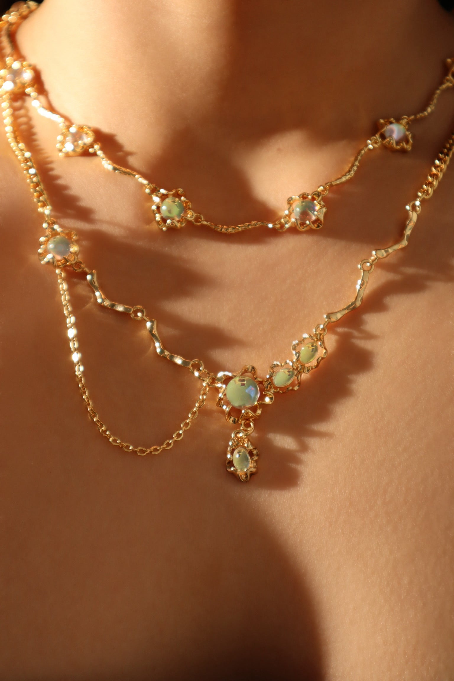 Opal Necklace Duo Bundle