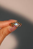 18K Real Gold Plated Moonstone Ring