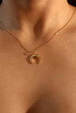 18K Gold Vermeil Moon Pendant Necklace