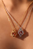 18K Real Gold Plated Red Heart Necklace