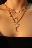 18K Gold Natural Shell Star Necklace