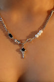 Black Gem Star Pearl Necklace