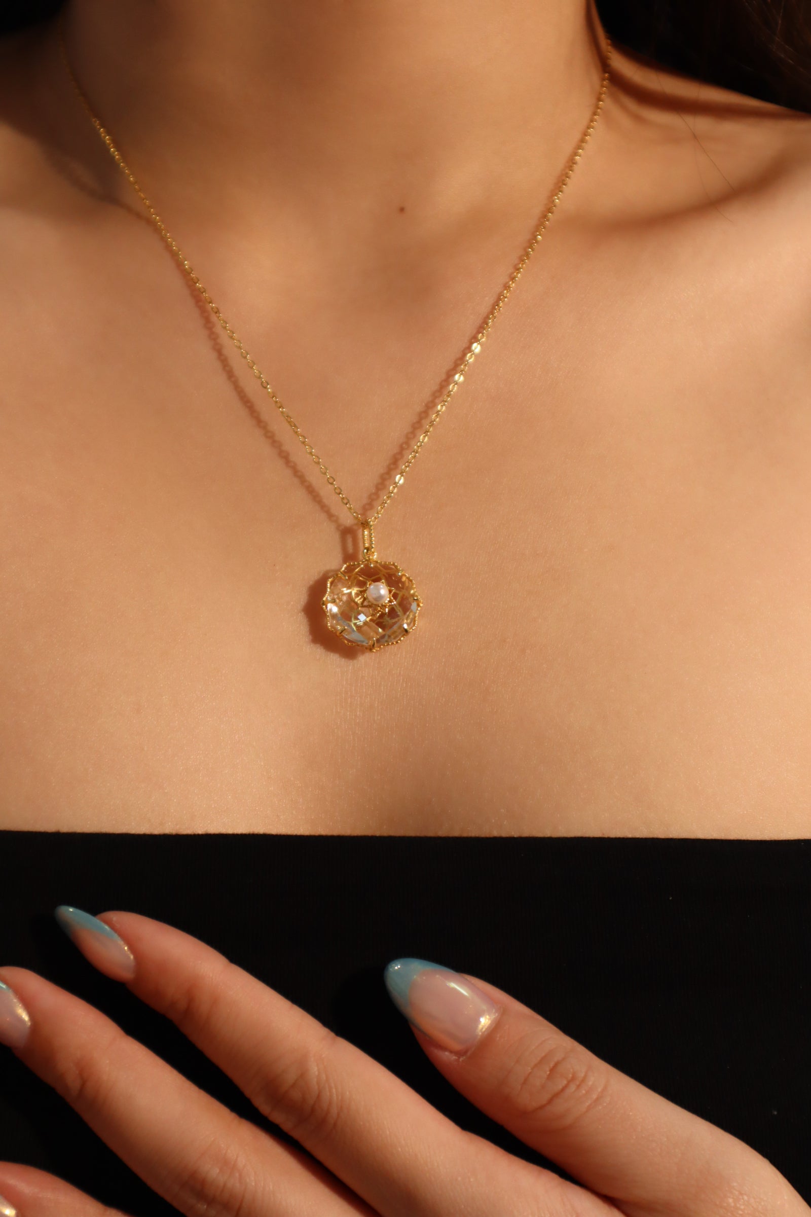 18K Gold Vermeil Pearl Galaxy Necklace