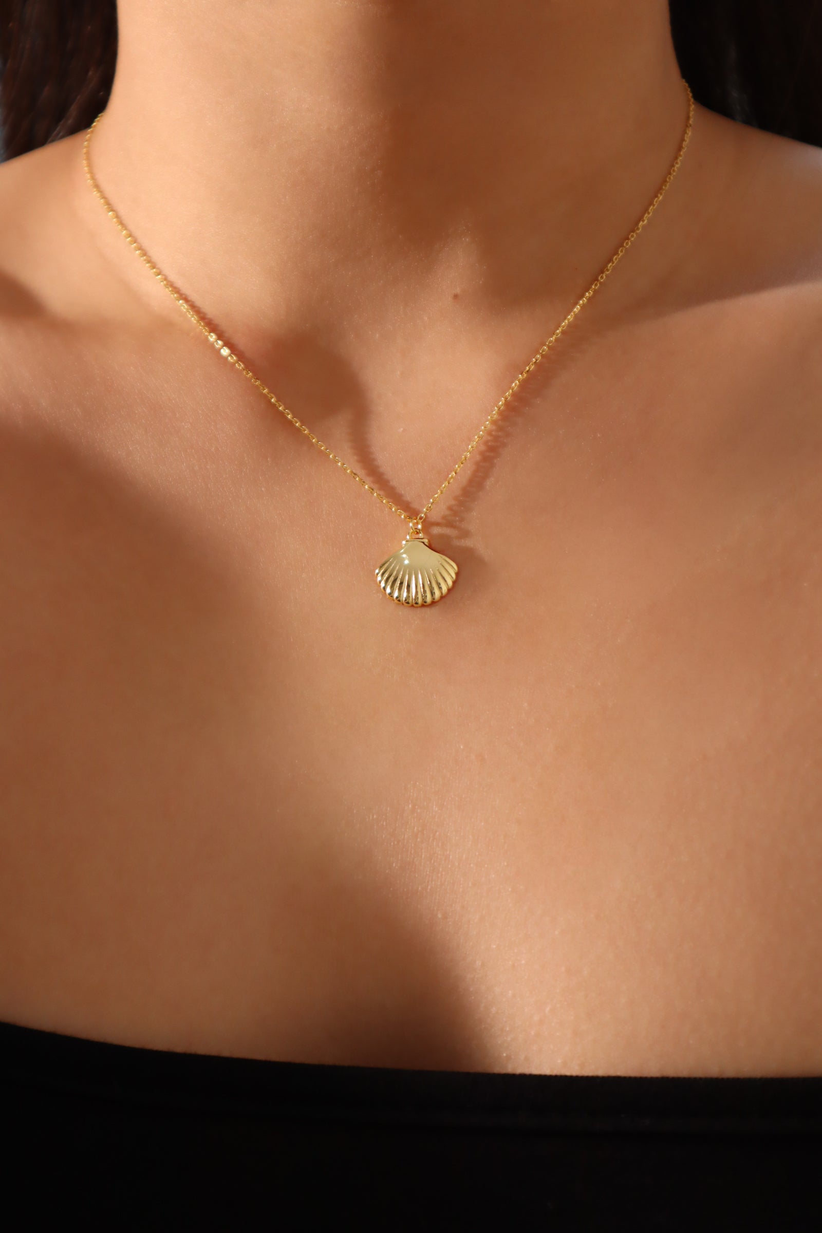 18K Gold Vermeil Sea Shell Necklace