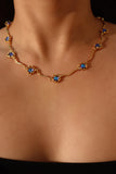 18K Real Gold Plated Multi Moonstones Necklace