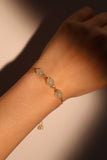 14K Real Gold Plated 3 in 1 Jade  Bracelet