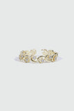 14K Real Gold Plated Multi Diamond Moon Star Ring