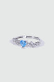 Blue Gem Heart Ring