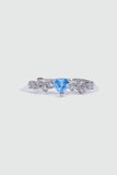 Blue Gem Heart Ring