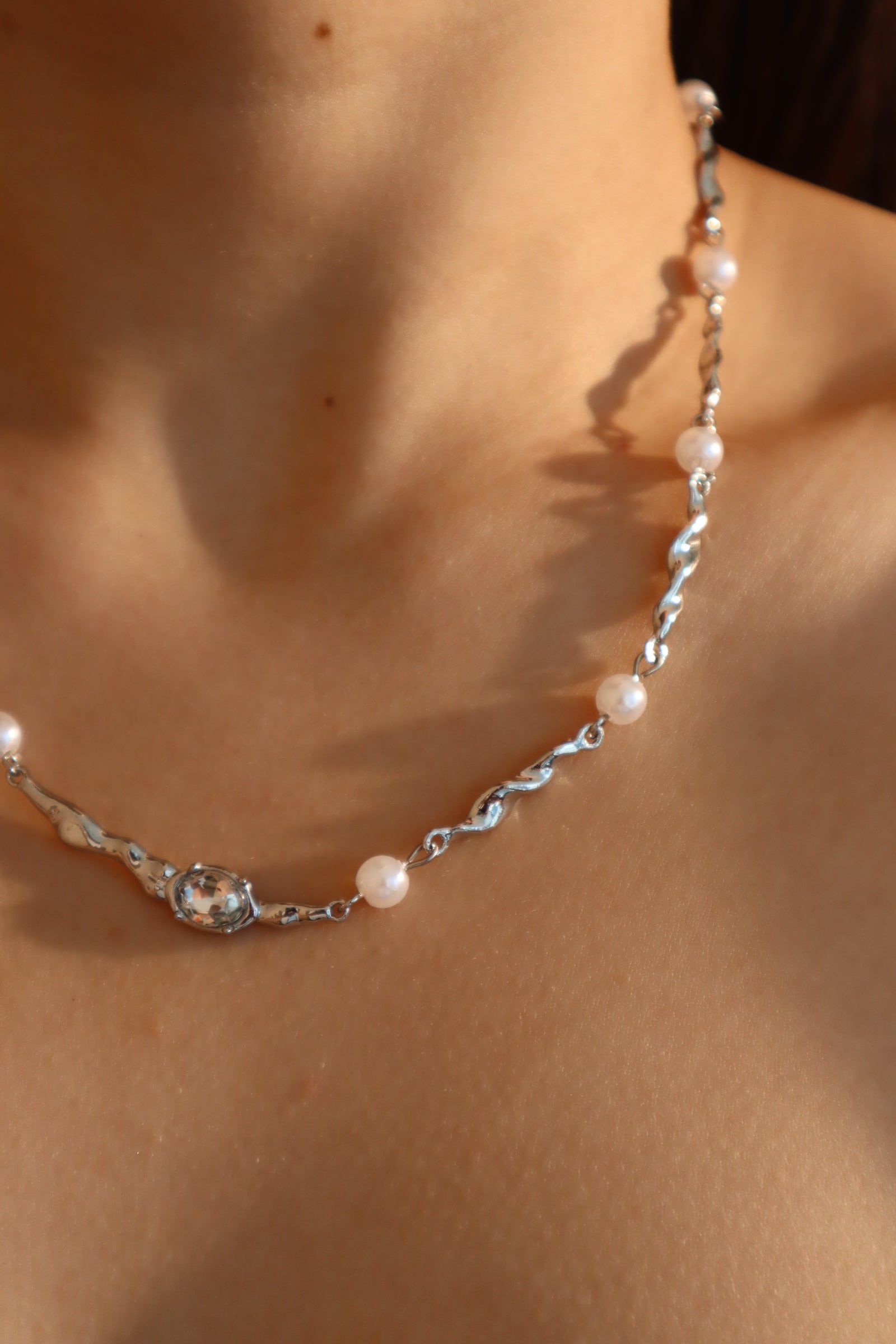 Multi Pearls Diamond Necklace