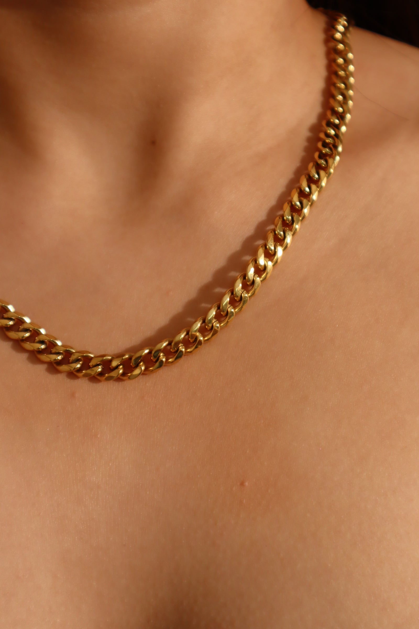 18K Gold stainless steel chain necklace