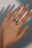 925 Sterling Silver Blue Shell Ring