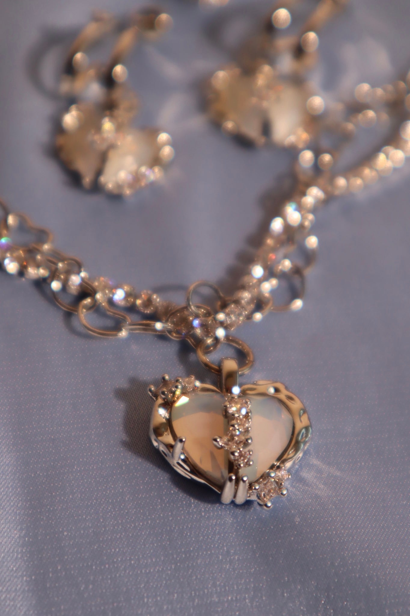 Blue Opal Heart necklace