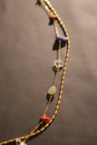 18K Gold Multi Color Natural Jade Necklace