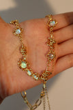 18K Real Gold Plated Opal Knot Necklace