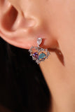 Purple & Blue Heart Earrings