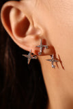 3 in 1 Diamond Stars Earrings