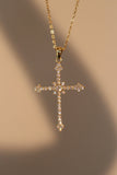 18K Gold Vermeil Love God Cross Necklace